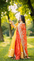 Sunset Glow Maxi with Mirror Embellished Dupatta – Custom Collection