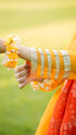 Elegant Yellow & Orange Floral Ethnic Suit with Embroidered Dupatta