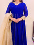Royal Blue Embellished Flared Gown – Custom Collection Made on demand