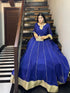 Royal Blue Embellished Flared Gown – Custom Collection Made on demand