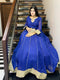 Royal Blue Embellished Flared Gown – Custom Collection Made on demand