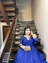 Royal Blue Embellished Flared Gown – Custom Collection Made on demand