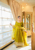 Olive Royal Silk Maxi with Embellished Dupatta – Custom Collection