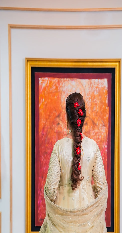 Aimen — Luxury Skin Gold Fully Embellished Long Maxi (3-Piece Premium Formal Wear)