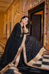 Elegant Black Anarkali Suit with Golden Embroidery Dupatta