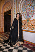 Elegant Black Anarkali Suit with Golden Embroidery Dupatta