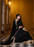 Elegant Black Anarkali Suit with Golden Embroidery Dupatta