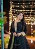 Elegant Black Anarkali Suit with Golden Embroidery Dupatta