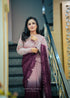 Rosé Twilight Ombre chiffon saree in mauve & plum gradient