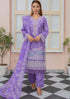 Elegant Purple Embroidered Suit Luxurious & Stylish