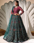 Moonlight-ethereal Organza Choli & Lehenga Set with Spangle, 3D & Gotta Patti Embellishments