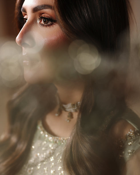 ISVIL-organza Maxi & Viscose Lehenga Set with Sequin, 3D Floral & Handcrafted Embellishments