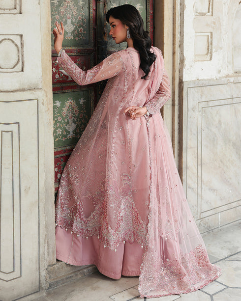 RAHI-elegant Organza Masoori Shirt with Sequin & 3D Embellishments