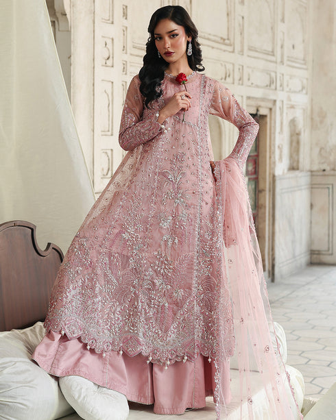 RAHI-elegant Organza Masoori Shirt with Sequin & 3D Embellishments