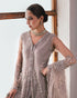 RAANI Elegant Net Gown with Handcrafted Embellishments & Viscose Shararah Set
