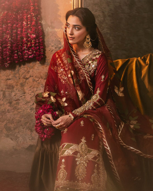 Gulab imperial Maroon Heritage Ensemble