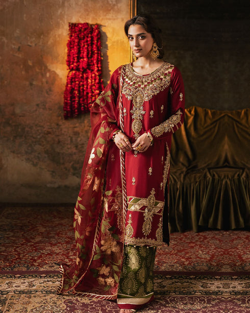 Gulab imperial Maroon Heritage Ensemble