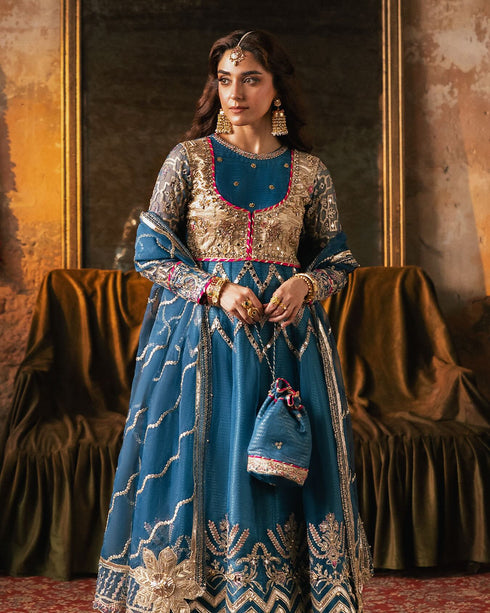 RANG Luxurious Net Choli & Lehnga Set with Handcrafted Embellishments