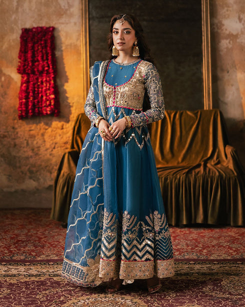 RANG Luxurious Net Choli & Lehnga Set with Handcrafted Embellishments