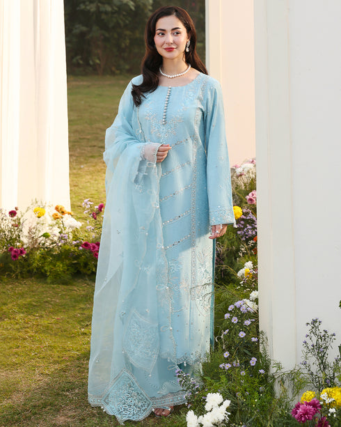 Daisy-High-End Chikankari Jacquard 3-Piece Ensemble