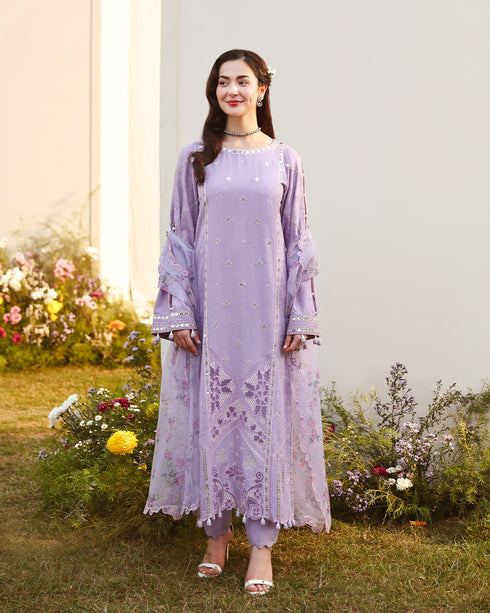 LILY-Exquisite Chikankari & Organza 3-Piece Set