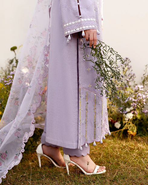 LILY-Exquisite Chikankari & Organza 3-Piece Set